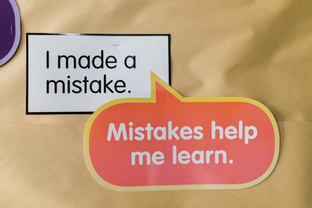 Mistakes make me learn