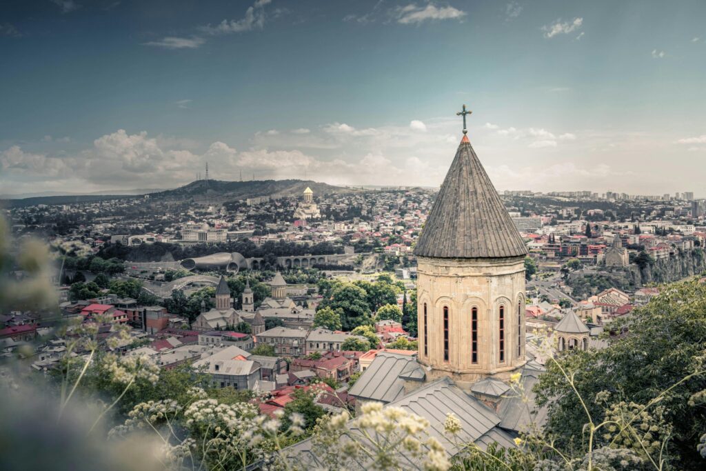 Affordable countries for digital nomads - Tbilisi old town view