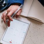 Social media scheduling app dashboard showing planned posts for 2025