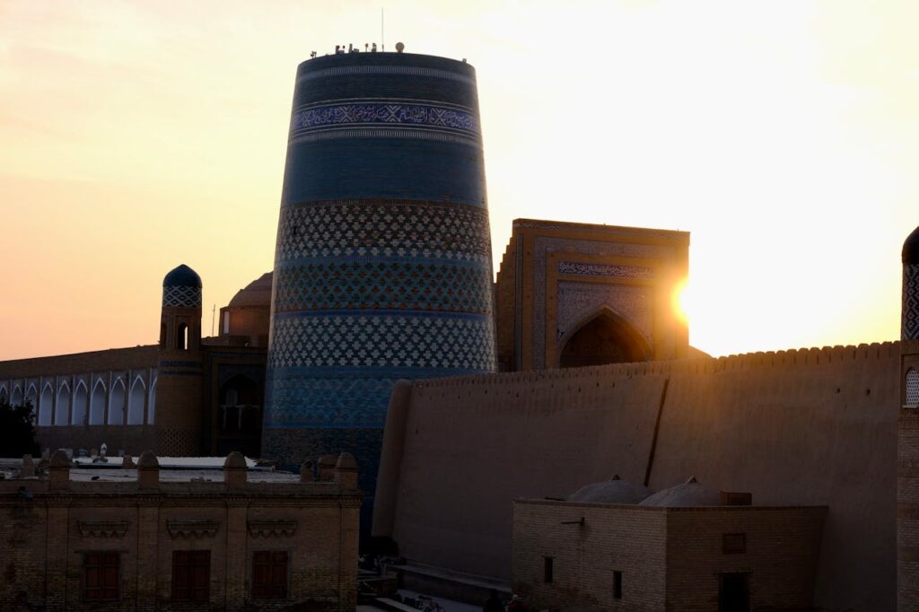 Uzbekistan Silk Road sunset travel