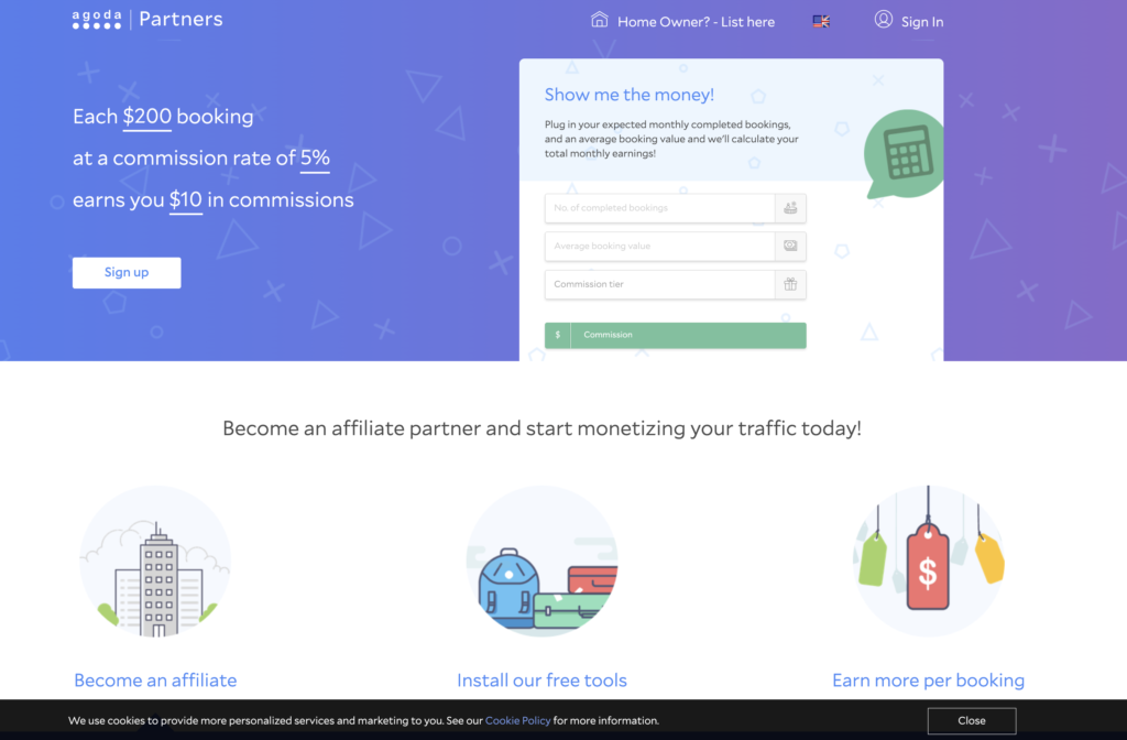 agoda travel booking affiliate program for travel bloggers