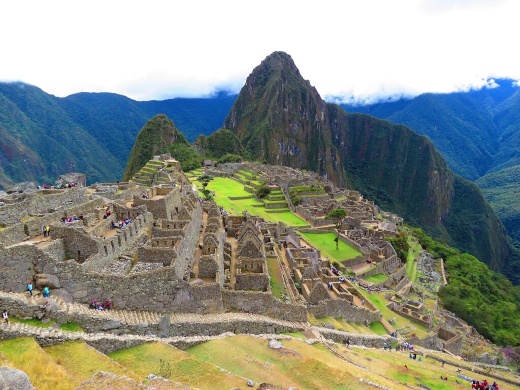 machu picchu ruins andes mountains peru scenic view