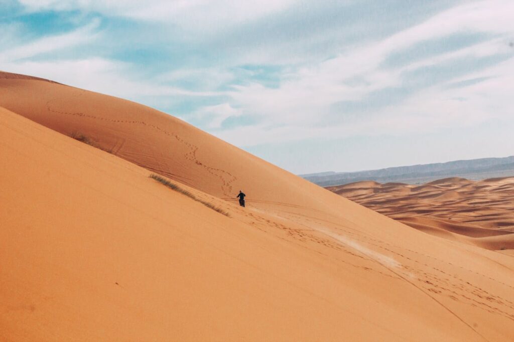 sahara desert dunes morocco sunset landscape
